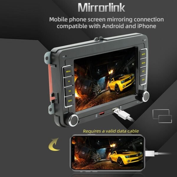 F9070 For Volkswagen 7 inch Portable Car MP5 Player Support CarPlay / Android Auto, F9070 - Image 4