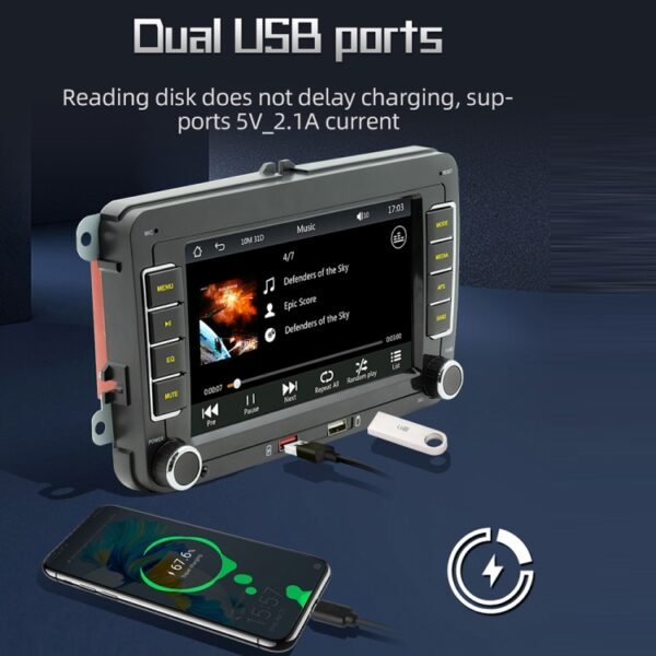 F9070 For Volkswagen 7 inch Portable Car MP5 Player Support CarPlay / Android Auto, F9070 - Image 9