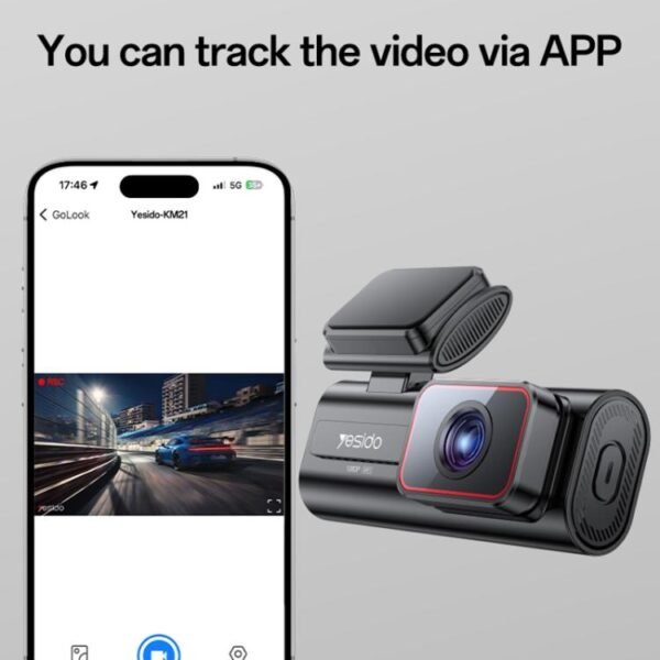 Yesido KM21 1K HD Camera Car Driving Recorder with 1.47 inch Screen, KM21 - Image 9