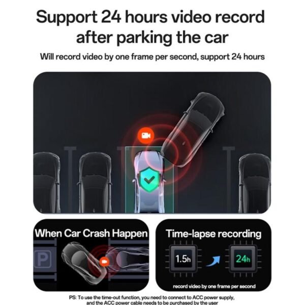 Yesido KM21 1K HD Camera Car Driving Recorder with 1.47 inch Screen, KM21 - Image 10