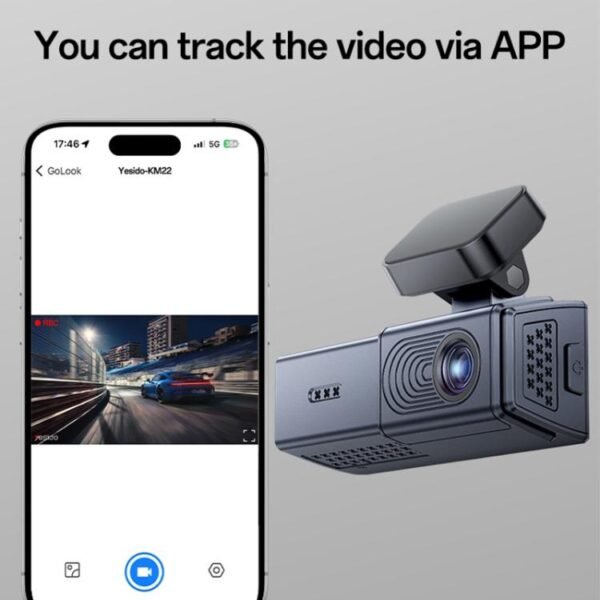 Yesido KM22 1K HD Dual Dash Camera Car Driving Recorder with 1.47 inch Screen, KM22 - Image 10