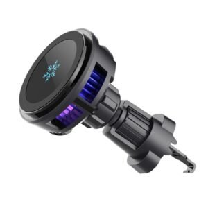 Q7 RGB Semiconductor Heat Dissipation 15W Car Wireless Charger Phone Holder, Q7
