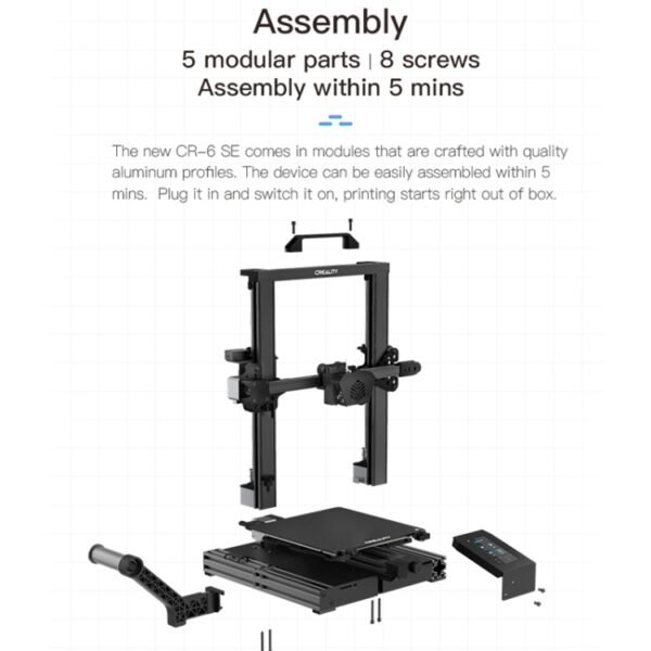 CREALITY CR-6 SE 350W Intelligent Leveling-free DIY 3D Printer, Print Size : 23.5 x 23.5 x 25cm, EU Plug, CR-6 SE - Image 9