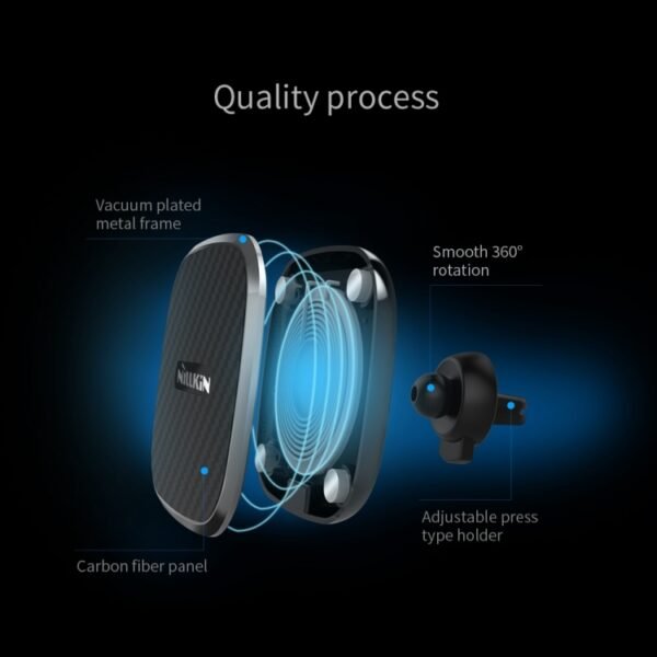 NILLKIN MC027 Car Air Outlet Vent Mount Clamp Holder 10W Fast Charging Qi Magnetic Wireless Charger, MC027 B Type - Image 12