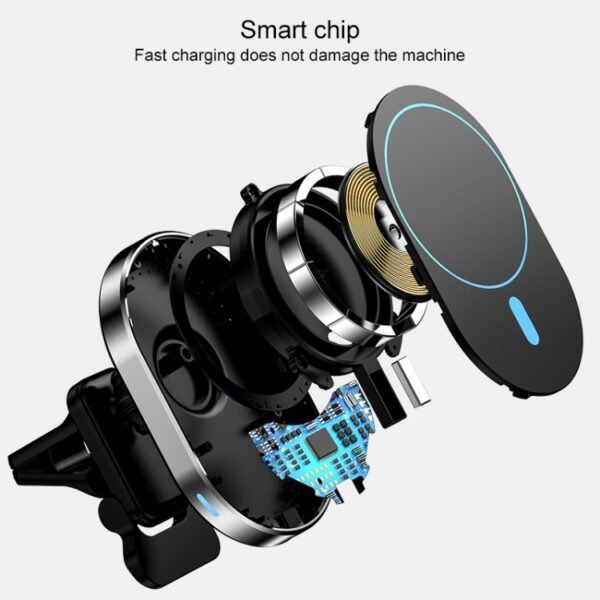 JJT-968 15W Max Output Magnetic Car Air Outlet Bracket Wireless Charger, JJT-968 - Image 2