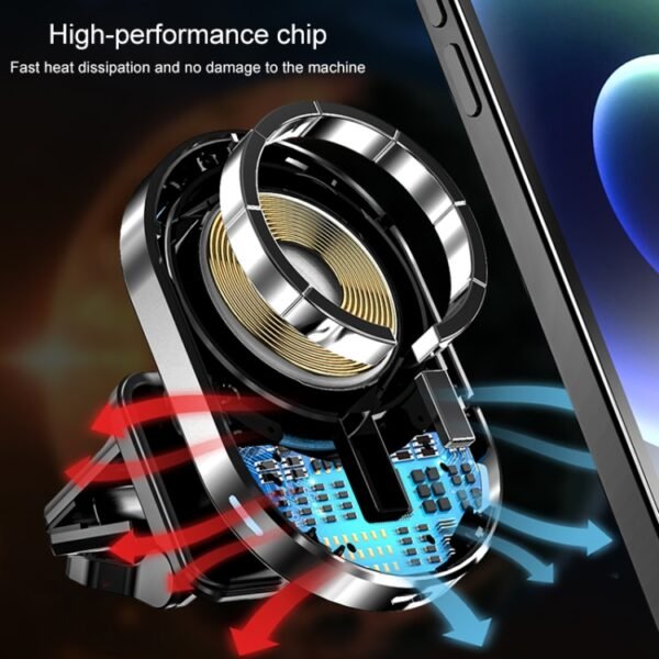 JJT-968 15W Max Output Magnetic Car Air Outlet Bracket Wireless Charger, JJT-968 - Image 6