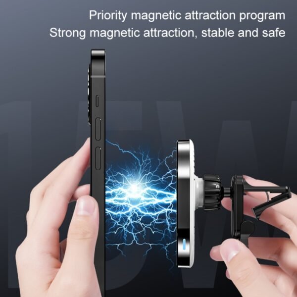 JJT-968 15W Max Output Magnetic Car Air Outlet Bracket Wireless Charger, JJT-968 - Image 9