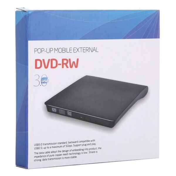 Brushed Texture USB 3.0 POP-UP Mobile External DVD-Rw DVD / CD Rewritable Drive External ODD & HDD Device - Image 6