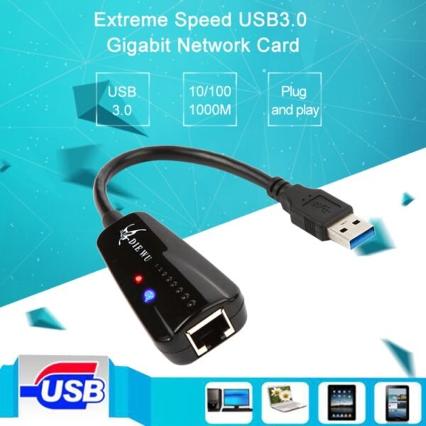 DIE WU TXA042 Realtek 8153 USB 3.0 to Gigabit Ethernet RJ45 LAN 10/100/1000Mbps Network Card Adapter - Image 5