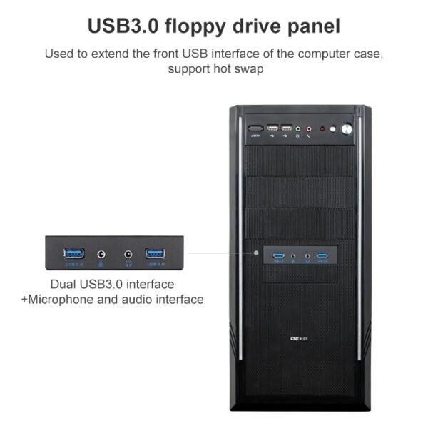 2 Ports + HD-AUDIO USB 3.0 Front Panel Data Hub - Image 7