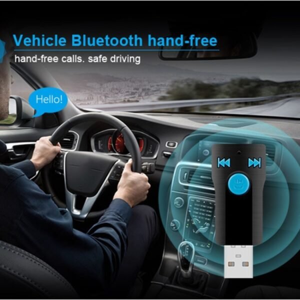 BC07 Mini Brushed Texture USB Bluetooth Receiver MP3 Player SD/TF Card Reader with Microphone & Audio Cable, Support Handsfree & AUX Output & 32GB Micro SD / TF Card & Two-sided USB Port Connecting - Image 13