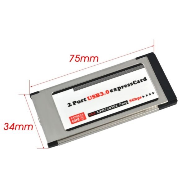 2 Ports USB 3.0 5Gbps PCI 34mm Slot Express Card for Laptop / Notebook - Image 4