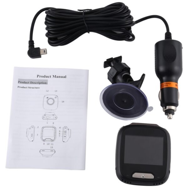 Mini Car DVR Camera Recorder 2.0 inch LCD Screen HD 1080P 170 Degrees Wide Angle Viewing, Support Motion Detection / Infrared Night Vision / TF Card / Mic, 2.0 inch - Image 7