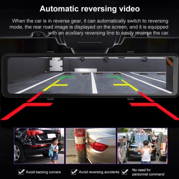 Anytek T300 Ultra HD 1080P 10.88 inch IPS Touch Screen Car DVR Driving Recorder - Image 6