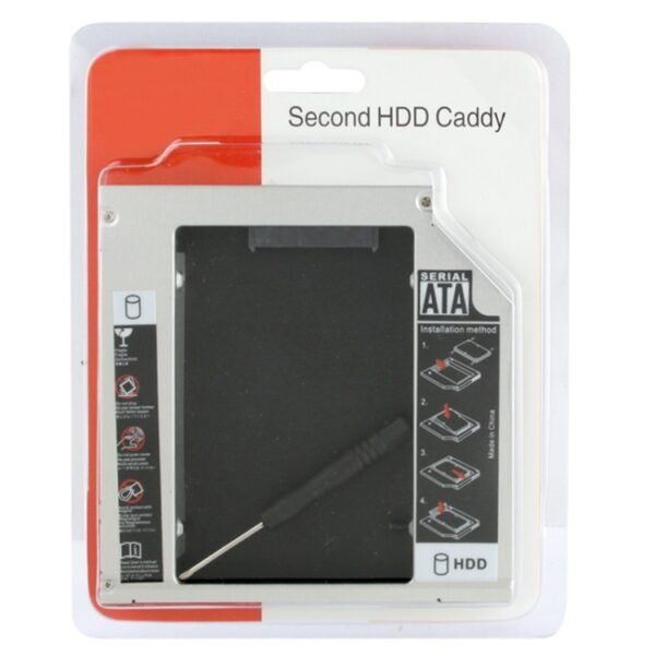 2.5 inch Universal Second HDD Caddy, SATA to SATA HDD Hard Drive Caddy, Thickness: 12.7mm - Image 7