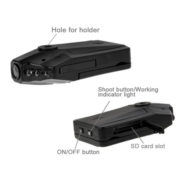 2.5 inch Screen High Definition Video Recorder, 6 LED Light, AVI Video Format, Support SD Card, Loop Recording Function (Generalplus Scheme), 2.5 inch - Image 4