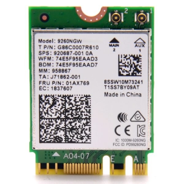 9260NGW Wireless-AC Dual Band 802.11ac 1730Mbps Bluetooth 5.0 WLAN Network Card - Image 2