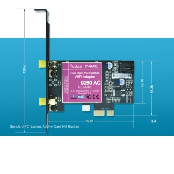 9260NGW Brand New for Intel Dual Band Wireless-AC 9260AC Bluetooth 5.0 5G 1730Mbps Wifi Network Card PK 8265 / 7260 / 8260 - Image 4