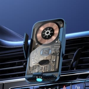 C11 Car 15W Automatically Open Transparent Type-C Wireless Charger Stand, C11 (Blue), C11 (Gold), C11 (Gray)