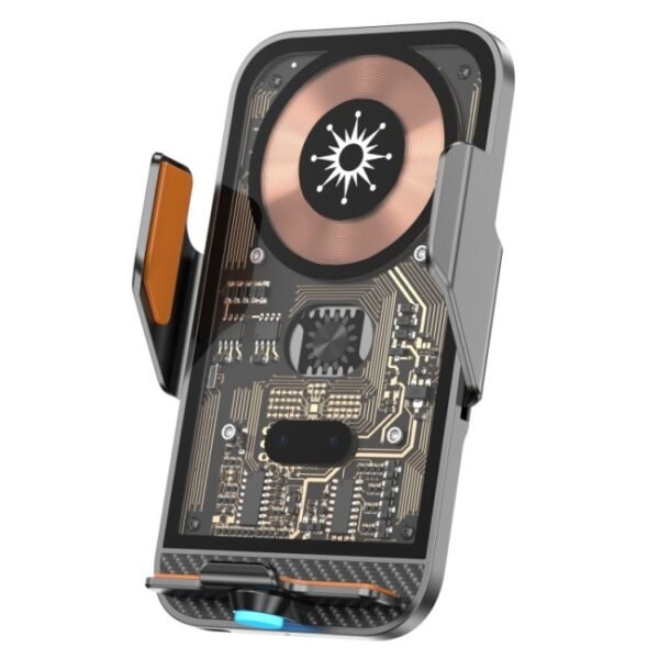 C11 Car 15W Automatically Open Transparent Type-C Wireless Charger Stand, C11 (Blue), C11 (Gold), C11 (Gray) - Image 2