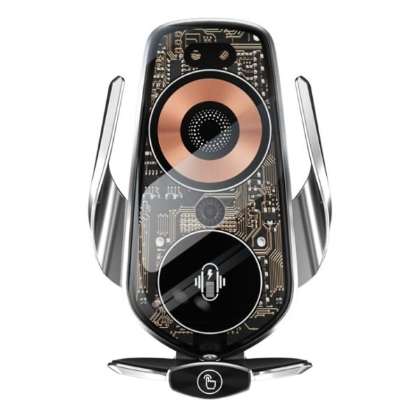 Q7 Magnetic Wireless Fast Charging Car Mobile Phone Charger Bracket, Q7 (Black), Q7 (Silver) - Image 2