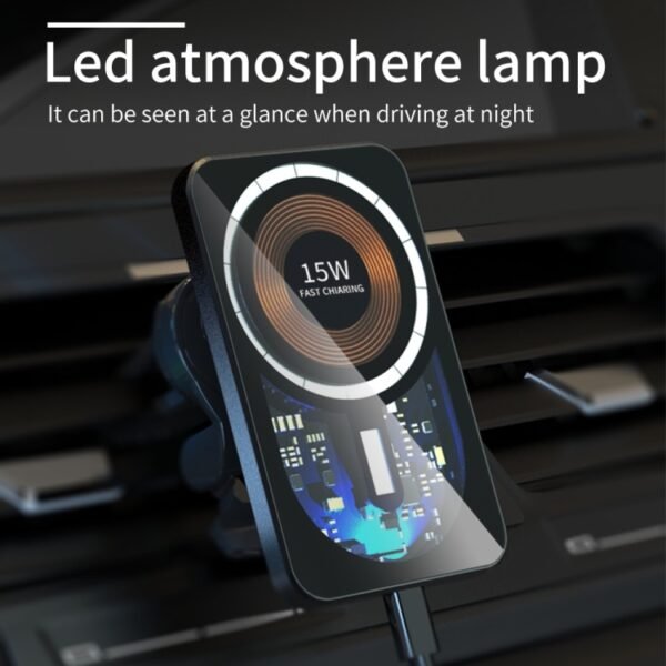 T11 Car Air Vent Mount Magnetic Wireless Charger - Image 3