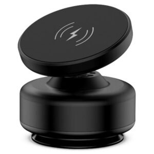 X9C Wireless Charging Navigation Stand Car Magnetic Suction Vacuum Phone Holder, X9C (Black), X9C (Silver)