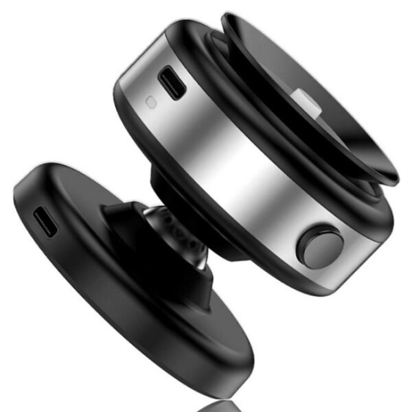 X9C Wireless Charging Navigation Stand Car Magnetic Suction Vacuum Phone Holder, X9C (Black), X9C (Silver) - Image 2
