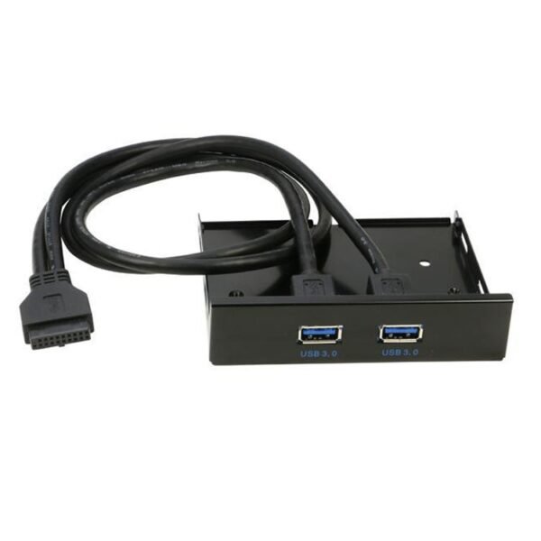 2-Port USB 3.0 3.5 inch Front Panel Data Hub for PC - Image 2
