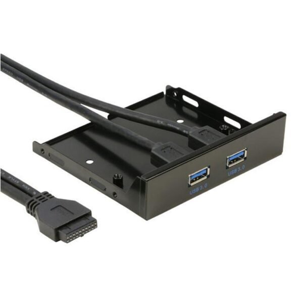 2-Port USB 3.0 3.5 inch Front Panel Data Hub for PC - Image 3