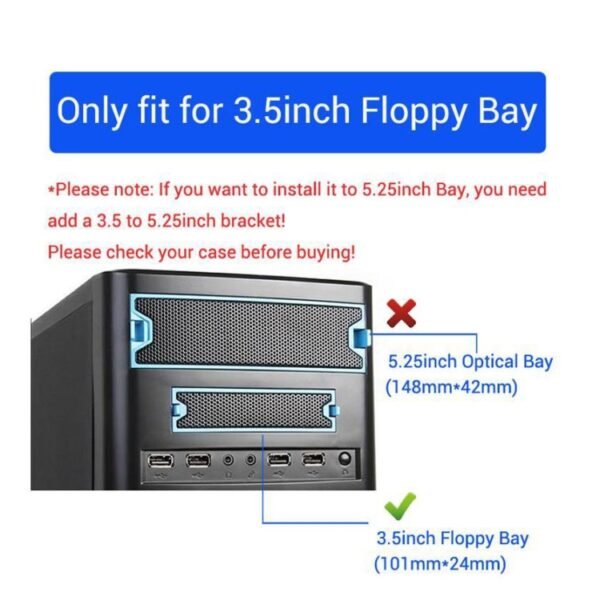 2-Port USB 3.0 3.5 inch Front Panel Data Hub for PC - Image 5