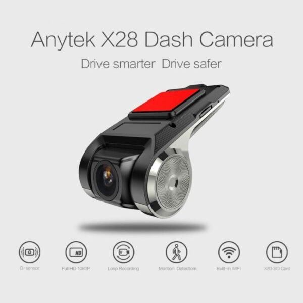 Anytek X28 Mini Car DVR Camera Full HD 1080P Auto Digital Video Recorder DVRs ADAS Camcorder G-sensor Dash Cam Wifi GPS Dashcam - Image 2