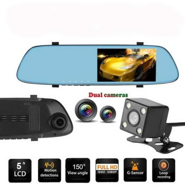 Anytek T22 Car Camera 5 inch IPS Touch-Screen Dual Lens FHD 1080P Car DVR Camera - Image 4
