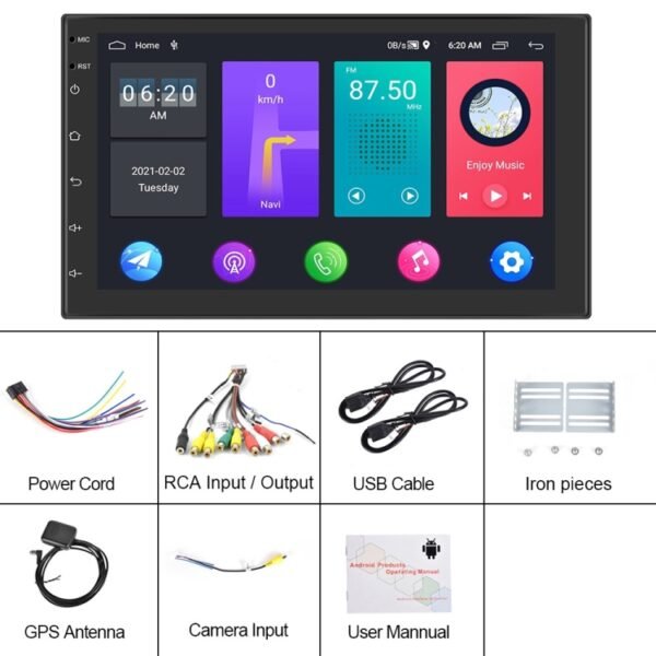 A2799 10 Inch Android WiFi 2+32G Central Control Large screen Universal Car Navigation Reversing Video Player, Standard, Standard+4Lights Camera, Standard+12Lights Camera, Standard+AHD Camera - Image 12