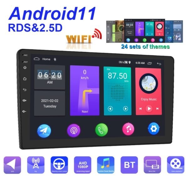 A2799 10 Inch Android WiFi 2+32G Central Control Large screen Universal Car Navigation Reversing Video Player, Standard, Standard+4Lights Camera, Standard+12Lights Camera, Standard+AHD Camera - Image 2