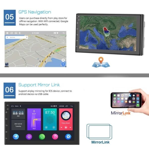 A2799 10 Inch Android WiFi 2+32G Central Control Large screen Universal Car Navigation Reversing Video Player, Standard, Standard+4Lights Camera, Standard+12Lights Camera, Standard+AHD Camera - Image 6