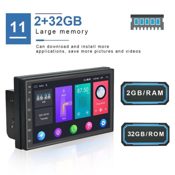 A2799 10 Inch Android WiFi 2+32G Central Control Large screen Universal Car Navigation Reversing Video Player, Standard, Standard+4Lights Camera, Standard+12Lights Camera, Standard+AHD Camera - Image 9