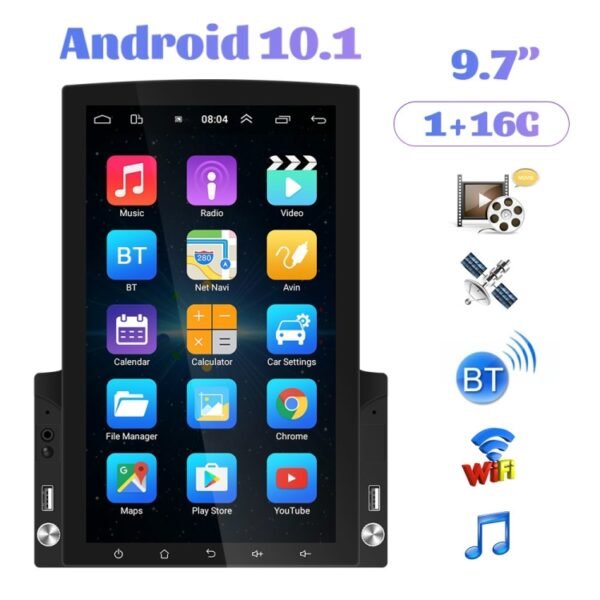 9.7 inch Vertical Screen HD 2.5D Glass Car MP5 Player Android Navigation All-in-one Machine, Standard, Standard+4 Lights Camera, Standard+8 Lights Camera, Standard+12 Lights Camera - Image 2
