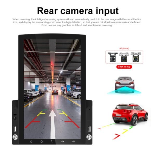 9.7 inch Vertical Screen HD 2.5D Glass Car MP5 Player Android Navigation All-in-one Machine, Standard, Standard+4 Lights Camera, Standard+8 Lights Camera, Standard+12 Lights Camera - Image 8