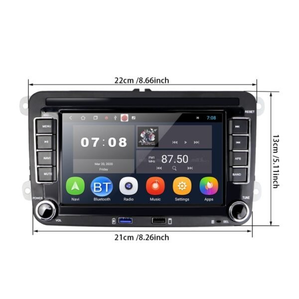 Suitable for Volkswagen 7-inch Car Multimedia Player Navigation Bluetooth Reversing Integrated Machine Android 10.0, 1+16G, 2+16G, 2+32G - Image 2