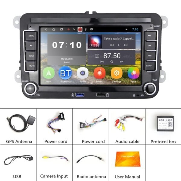 Suitable for Volkswagen 7-inch Car Multimedia Player Navigation Bluetooth Reversing Integrated Machine Android 10.0, 1+16G, 2+16G, 2+32G - Image 5