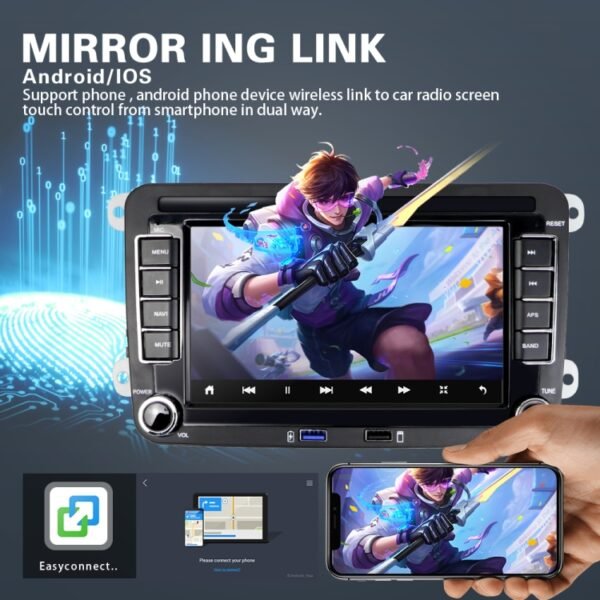 Suitable for Volkswagen 7-inch Car Multimedia Player Navigation Bluetooth Reversing Integrated Machine Android 10.0, 1+16G, 2+16G, 2+32G - Image 8