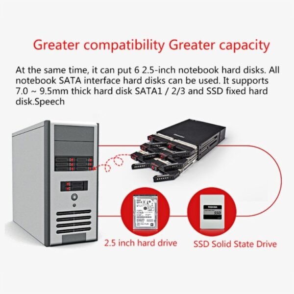 OImaster MR-6601 Six-Bay Optical Drive Hard Disk Box - Image 10
