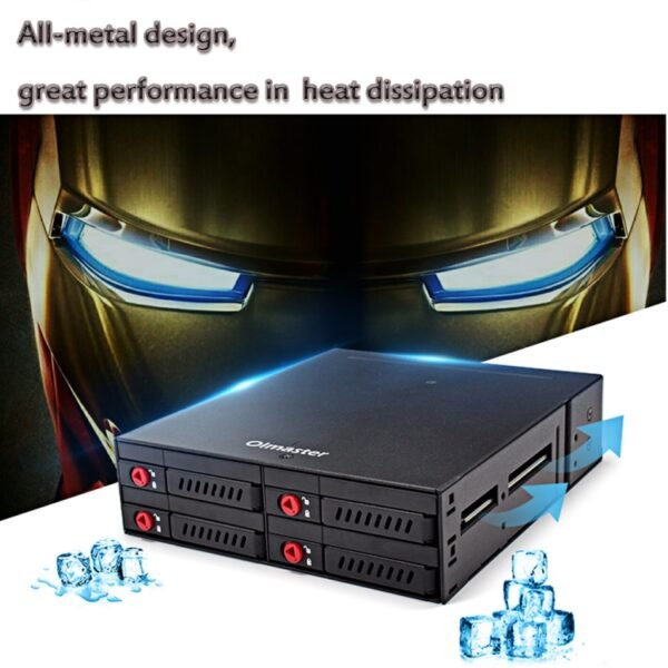 OImaster MR-6401 Four-Bay Chassis Built-In Optical Drive Hard Disk Box - Image 5