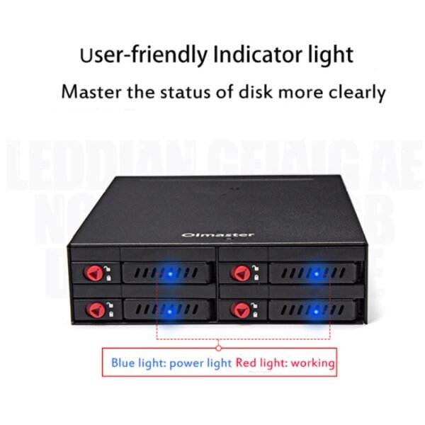 OImaster MR-6401 Four-Bay Chassis Built-In Optical Drive Hard Disk Box - Image 9