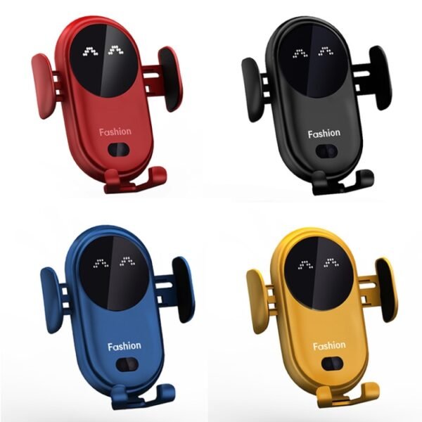 Smart Infrared Sensor Car Wireless Charger Car Holder Mobile Phone Wireless Charger, Black, Red, Yellow, Blue, Black  (With Suction Cup Bracket), Red  (With Suction Cup Bracket), Yellow  (With Suction Cup Bracket), Blue  (With Suction Cup Bracket) - Image 2