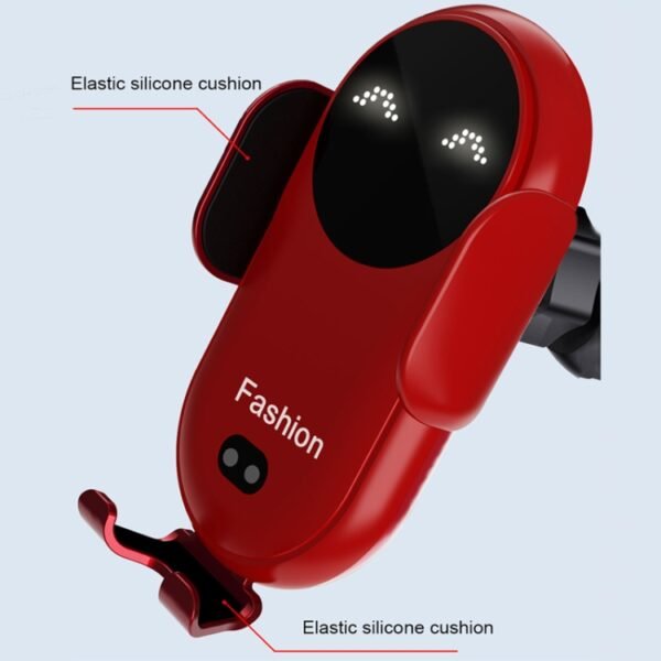 Smart Infrared Sensor Car Wireless Charger Car Holder Mobile Phone Wireless Charger, Black, Red, Yellow, Blue, Black  (With Suction Cup Bracket), Red  (With Suction Cup Bracket), Yellow  (With Suction Cup Bracket), Blue  (With Suction Cup Bracket) - Image 4