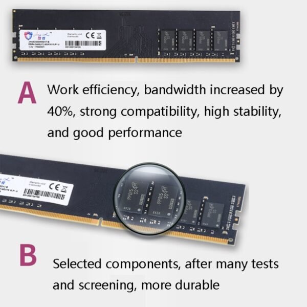 JingHai DDR4 4G Low Pressure Version 1.2V Desktop RAM, 2133MHz, 2400MHz, 2666MHz - Image 4