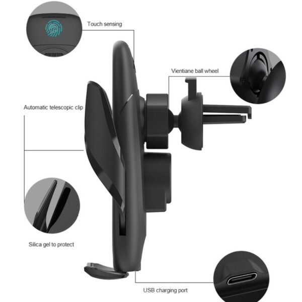 M11 Automatic Electromagnetic 15W Car Wireless Charging Bracket - Image 3