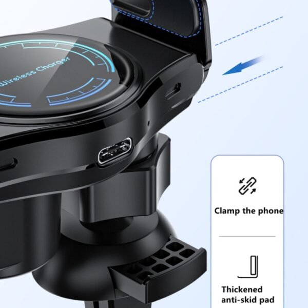15W Mini Car Wireless Charger Phone Smart Sensing Holder, 15W Mini Gold, 15W Mini Silver - Image 4